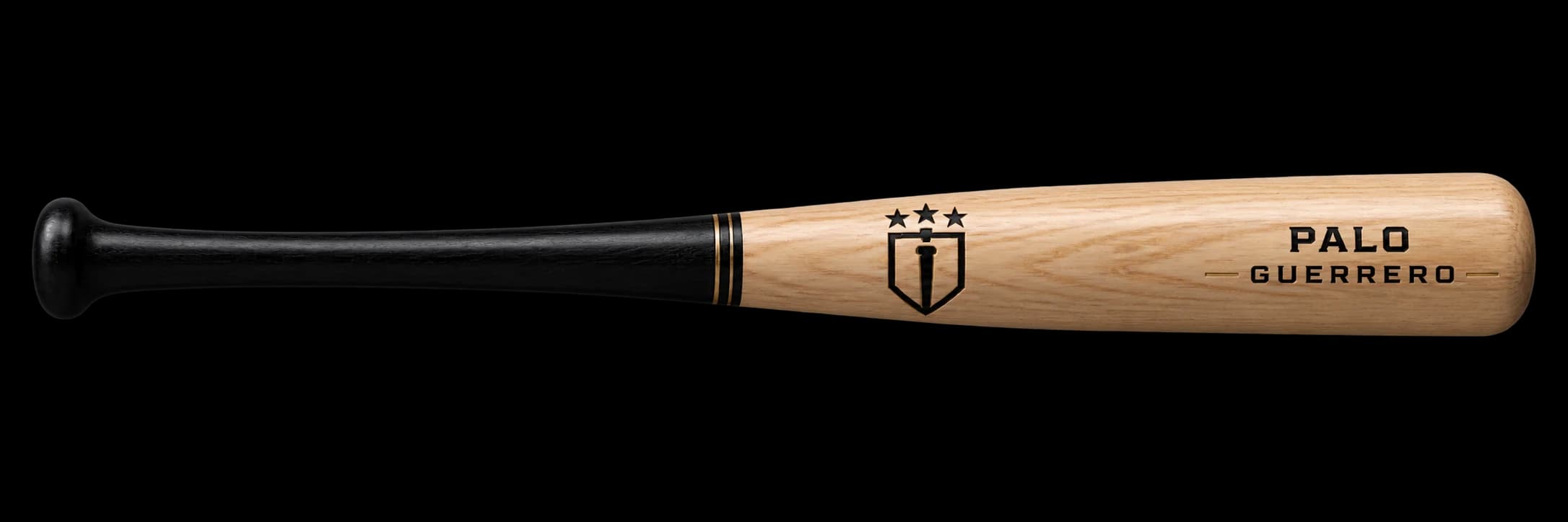 Natural PALO Guerrero baseball bat with a black handle